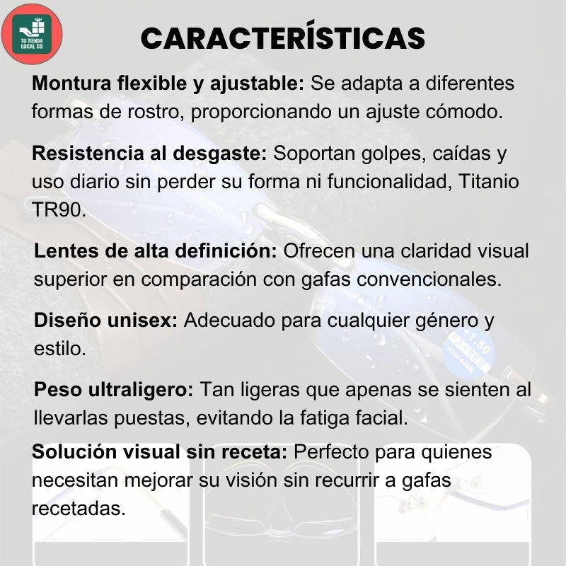 GAFAS MULTIFOCALES INTELIGENTES TR90 CON ZOOM AUTIMATICO, PROTECIÓN DE LUZ AZUL Y EFECTO FOTOCROMÁTICO